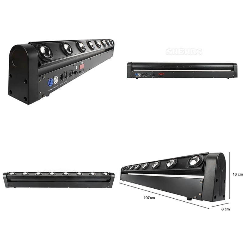 DMX512 8 Eye 8x12W RGBW 4in1 LED Beam Moving Head Bar for Stage Dj Disco KTV Nightclub Stage