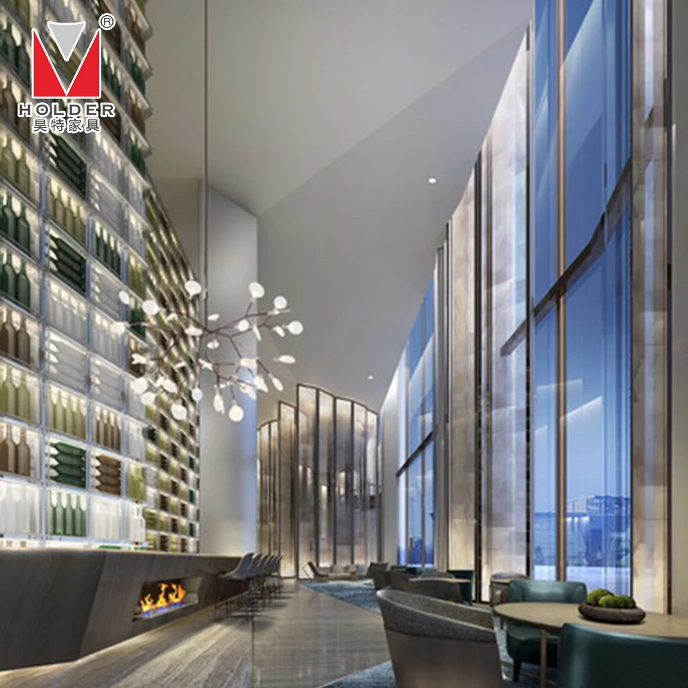 Custom Complete Facility 3 4 5 Star Villa business Hotel restaurant dining sofa Set Modern Luxury Hotel Furniture