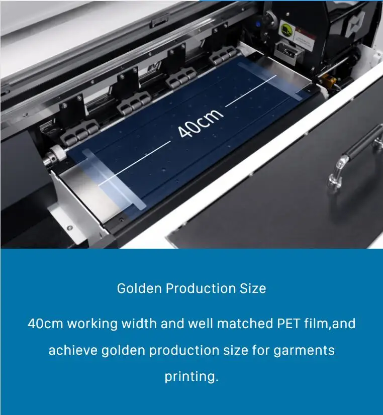 Professional 30 40 60 80 cm i1600 i3200 head White ink circulation Fluorescent Ink T-shirt Printing Machine DTF Printer