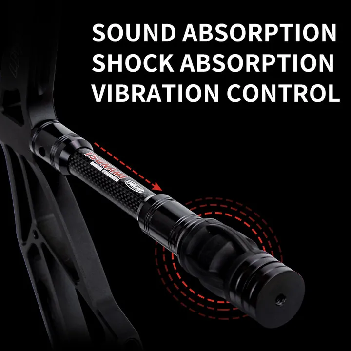 High Quality Portable Shooting Absorber Long Pole 8 Inch Hunting Archery  Compound Bow Stabilizer