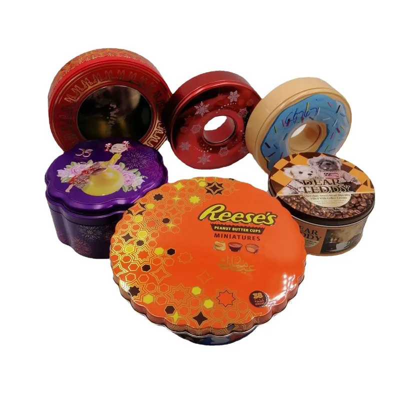 Factory wholesale custom all kinds of sizes high quality biscuits cookies candy chocolate exquisite gift dessert series tin box