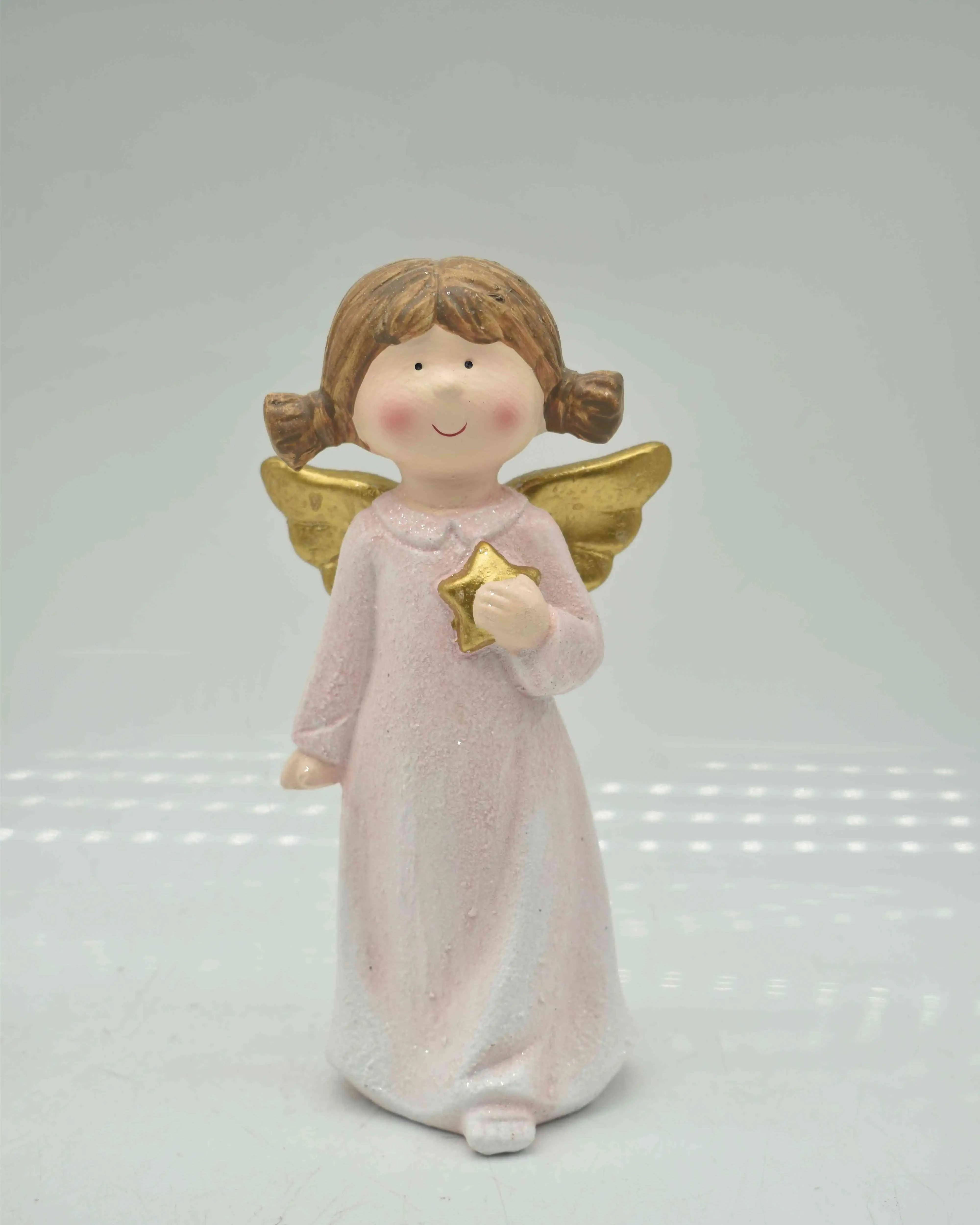 Factory Wholesale Home Desktop Decor Resin Crafts Sculpture Ornament Angel Satue Lovely Cute Resin Angel