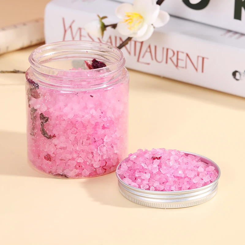 Hot selling custom private label dried flowers muscle relief relaxing natural sea bath crystals salt