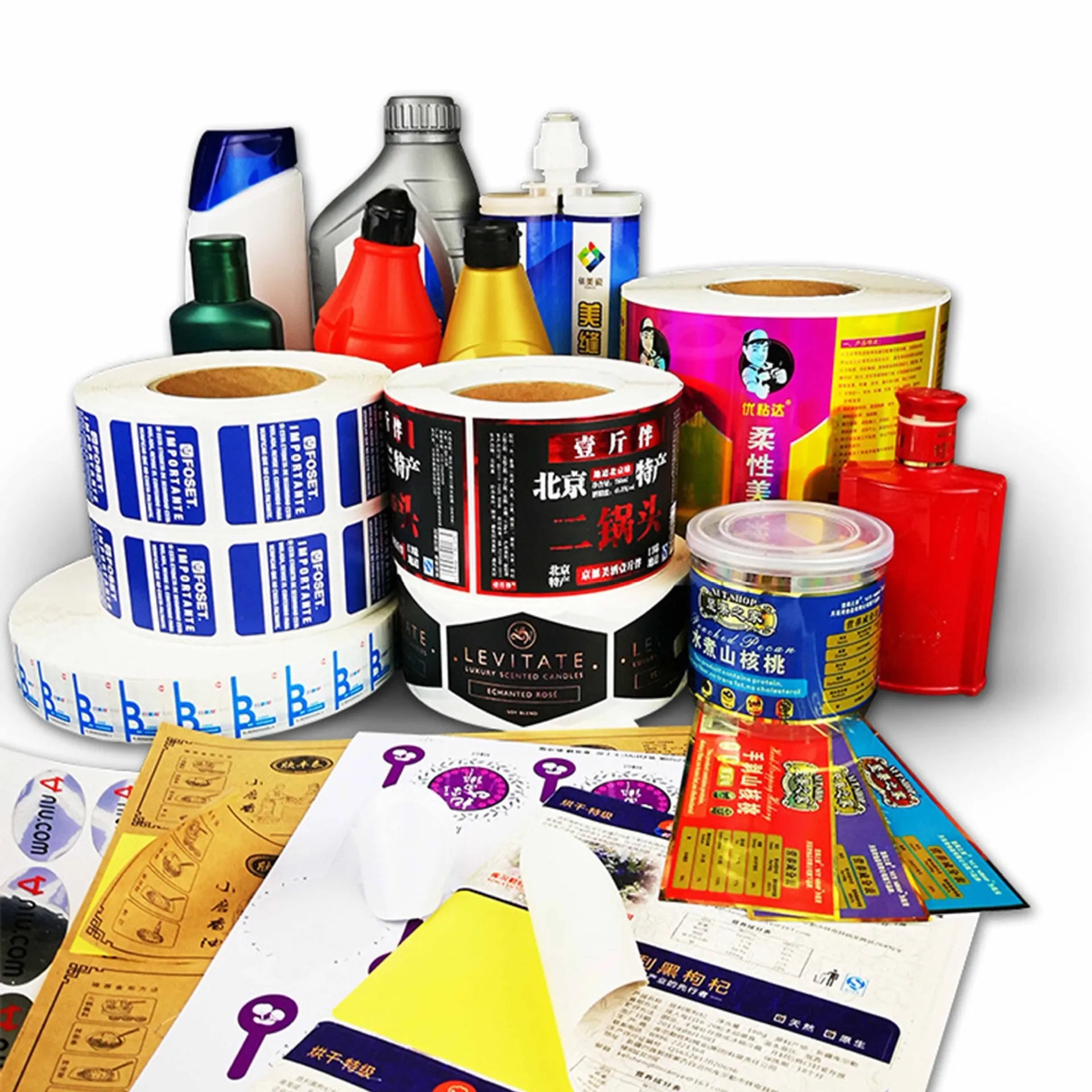 Roll Healthcare Supplement Label Sport Nutrition Label Vinyl Sticker Custom Private Water Resistant Printing Waterproof CMYK