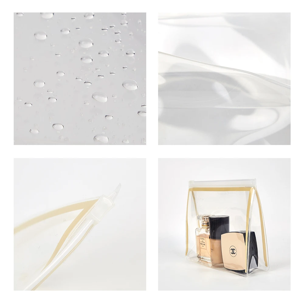 Promotion Gift Cheap Transparent PVC Waterproof Makeup Bag Pencil Pouch Clear PVC Cosmetic Bag With Zipper