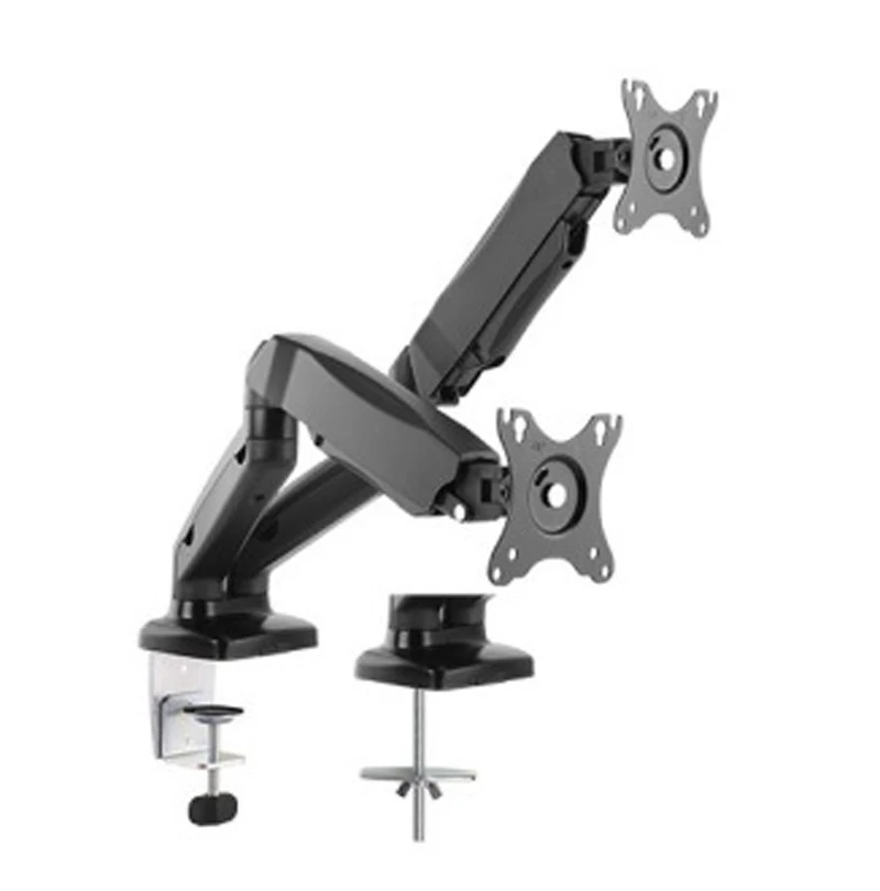 LCD Monitor Stand Gas Spring double Monitor Arm 90 Degree laptop stands adjustable