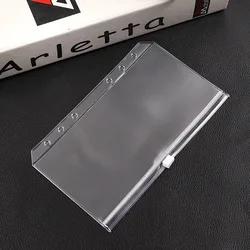 6-hole binder pocket A6 size plastic zipper folder pocket small document bag envelope