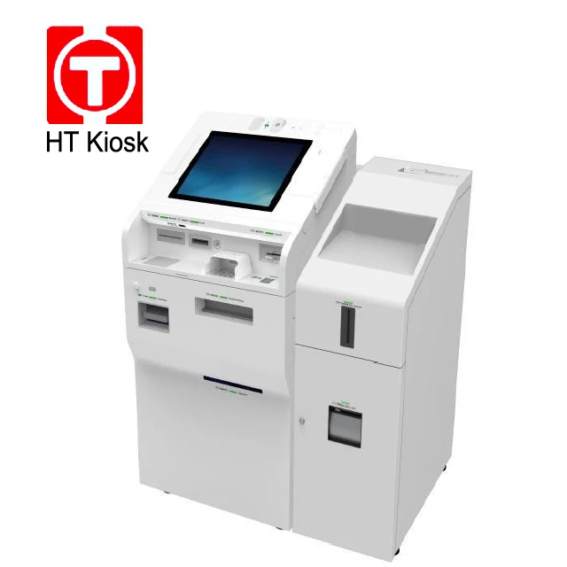 21.5 inch POS card reader Cash accept Cash Dispenser instant bank Card reader thermal printer self service terminal machine