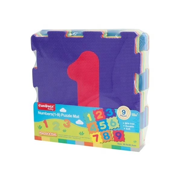 EVAONLY Eco-friendly Eva Foam Floor Mats Alphabet Number Cartoon Interlocking Puzzle Crawl Play mat For Kids Baby Child