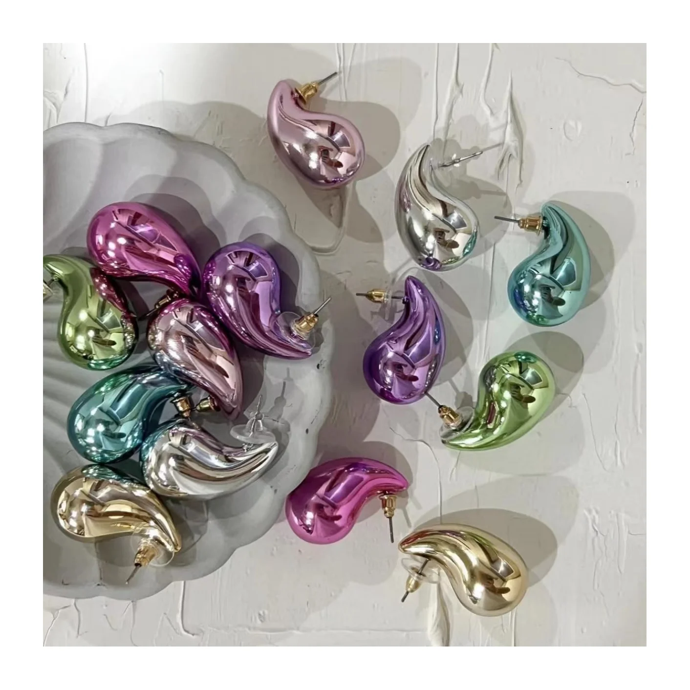 2024 INS Hot Luxury Statement Designer Stud Copper Gold Plated Earrings Trendy Set for Women Men Wholesale Bulk Fashion Jewelry