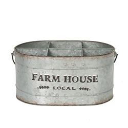 Kitchen Bucket Farm House Style Antique Galvanized Metal with Handle Buckets, Coolers & Wine Holders Metal Custom Color & Size