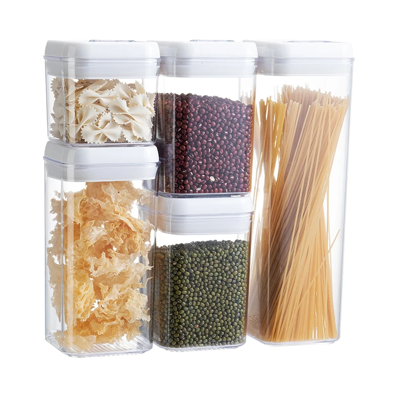Kitchen Pantry Organization  Large Clear Plastic Canisters For Cereal Classification Airtight Food Storage Container