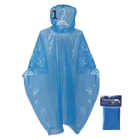 Transparent light weight printed raincoat /rain poncho for adults