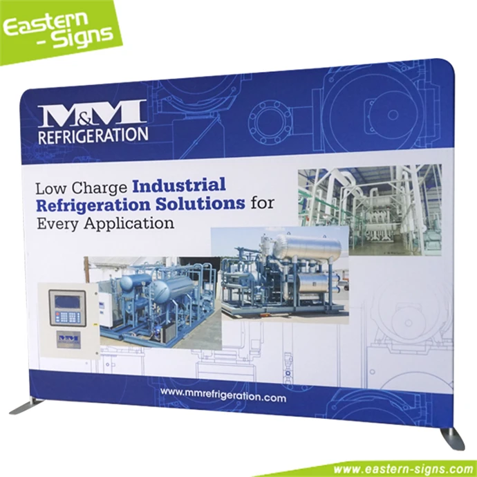 Tension fabric backdrop 8ft white black design pillow case backdrop stand