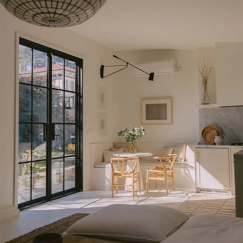 Custom Double Steel Framed Glass Doors French Interior Doors with Glass