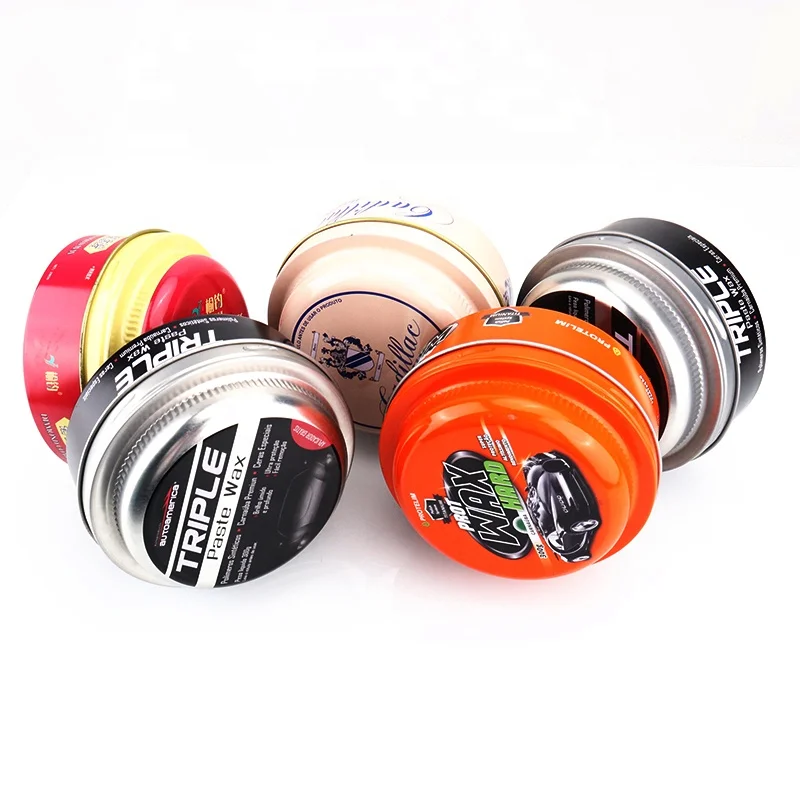 Hot sale custom printing luxury colorful auto polish wax car wax empty metal tin box