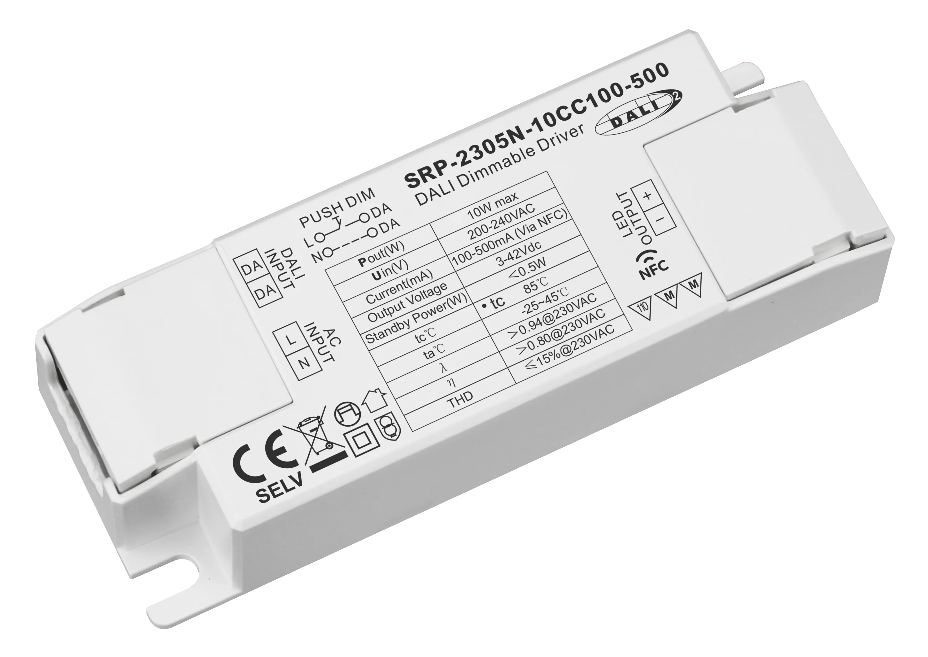 Sunricher 10W DALI DT6 NFC Dimmable LED Driver With DALI Address/Group/Scene Setting via NFC Program Tool.