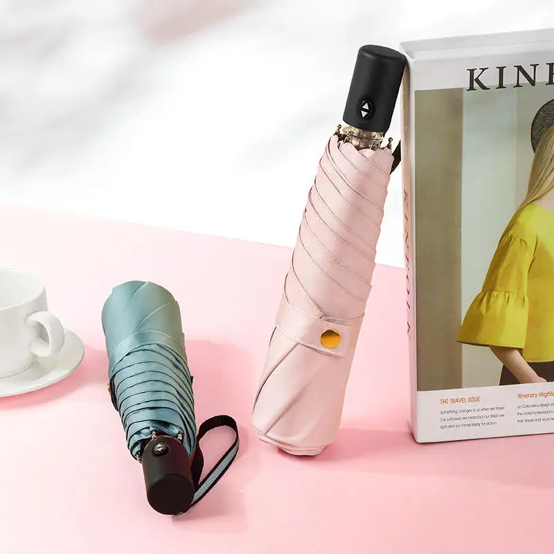 Japanese Dual-Purpose Business Umbrella Light Automatic Sunscreen with UV Protection Rain/Shine Customizable Logo Printing