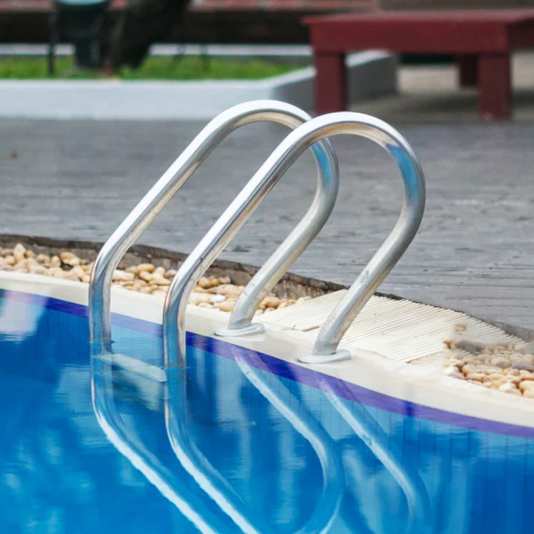 Moving outside 3 step stainless steel swimming pool ladder steps