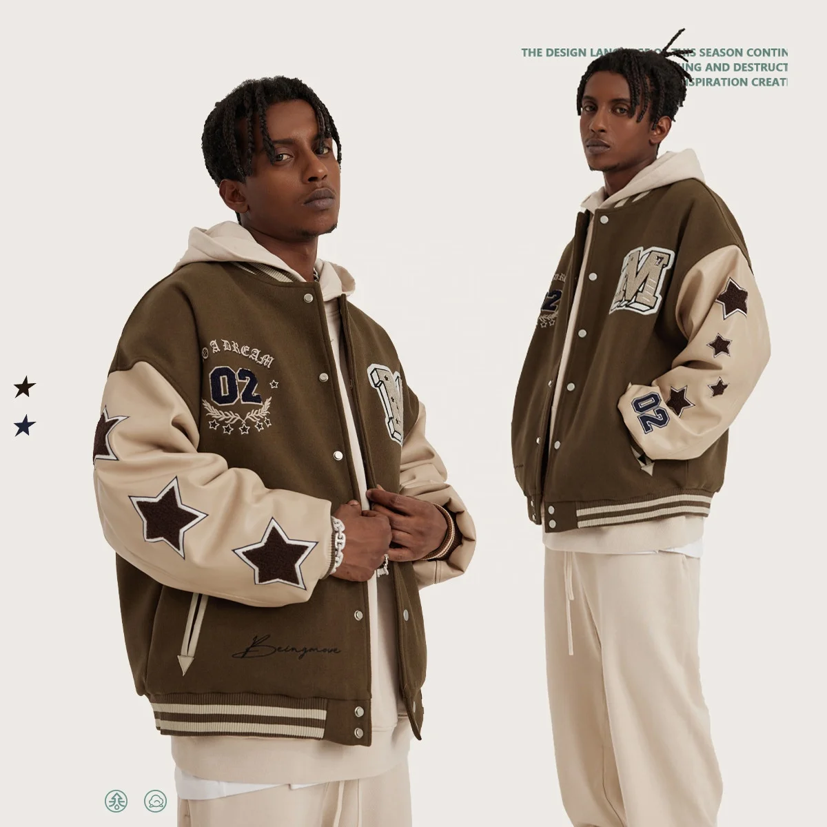 Latest Design Autumn And Winter Boomer Embroidered Varsity Sport Baseball Jersey Jacket For Men And Women