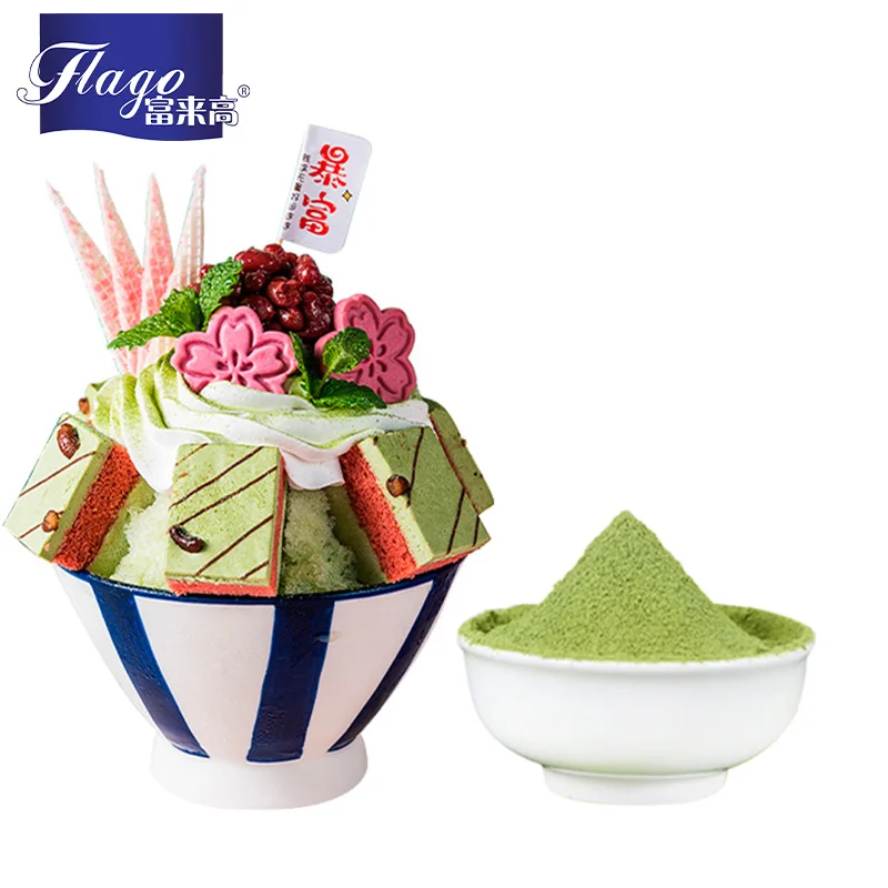 Флаго маття ароматизированный Снежный порошок для упаковки горячая распродажа зеленый смузи смешанный с водой десерта