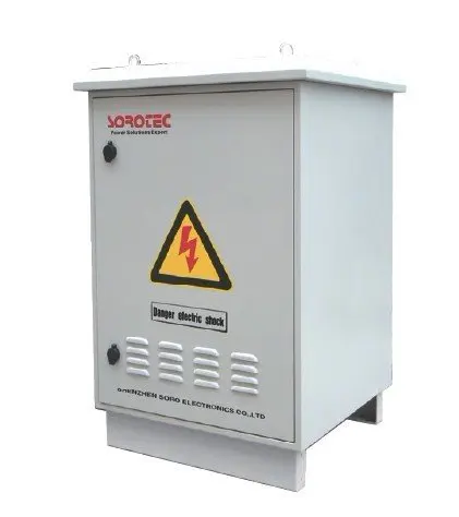 IP55 Waterproof Outdoor Telecom Battery Cabinet with Heat Exchanger 1-10KVA UPS