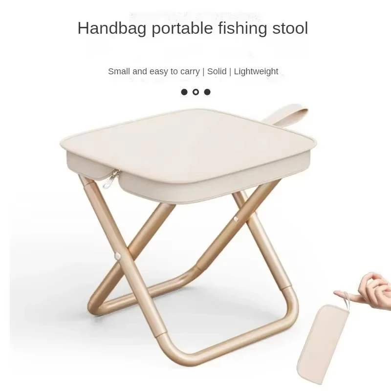 Outdoor Chair Camping Portable Folding Aluminum Foldable Fishing Chair Stool Seat Hiking Tools Picnic Camping Stool MIni Storage