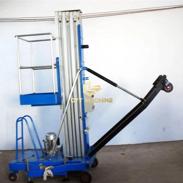 
Tiltable 10m 11m Single Mast Aerial Working Platform Lift Aluminum Lift 