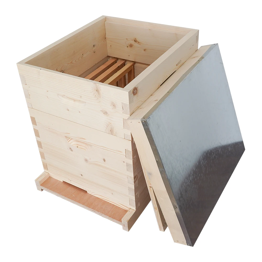 
Улей с дном и супер-коробкой dadant, пчелиный улей 