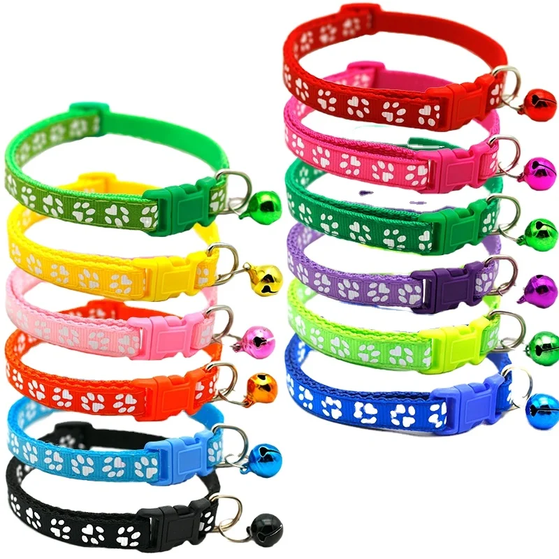 
2020 Custom Luxury Personalized Adjustable Nylon Printed Training Pet Cat Dog Collars 