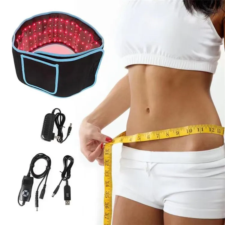  Women Electric Shapers Belt Hot Belly Slim Shaper Waist Sweat Trainer Red Led Light Infrared Therapy Ab Lipo