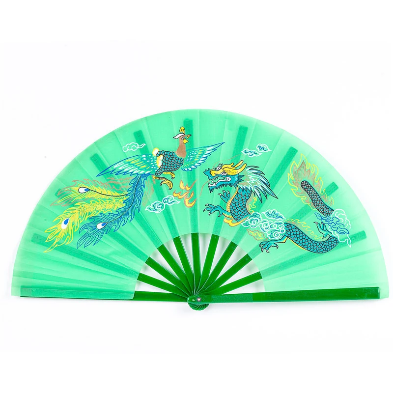 China traditional kung fu fans plastic fan rib tai chi fans dragon martial arts performance fans