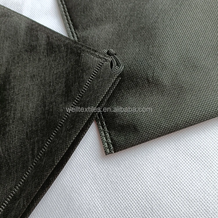Eco-friendly reusable dust bag spunbonded non woven storage bag black drawstring nonwoven bags