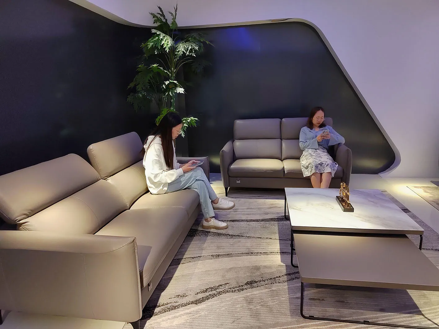 Sofa manufacturer modern simple luxury furniture 3+2+1 leisure brown and turquoise living room