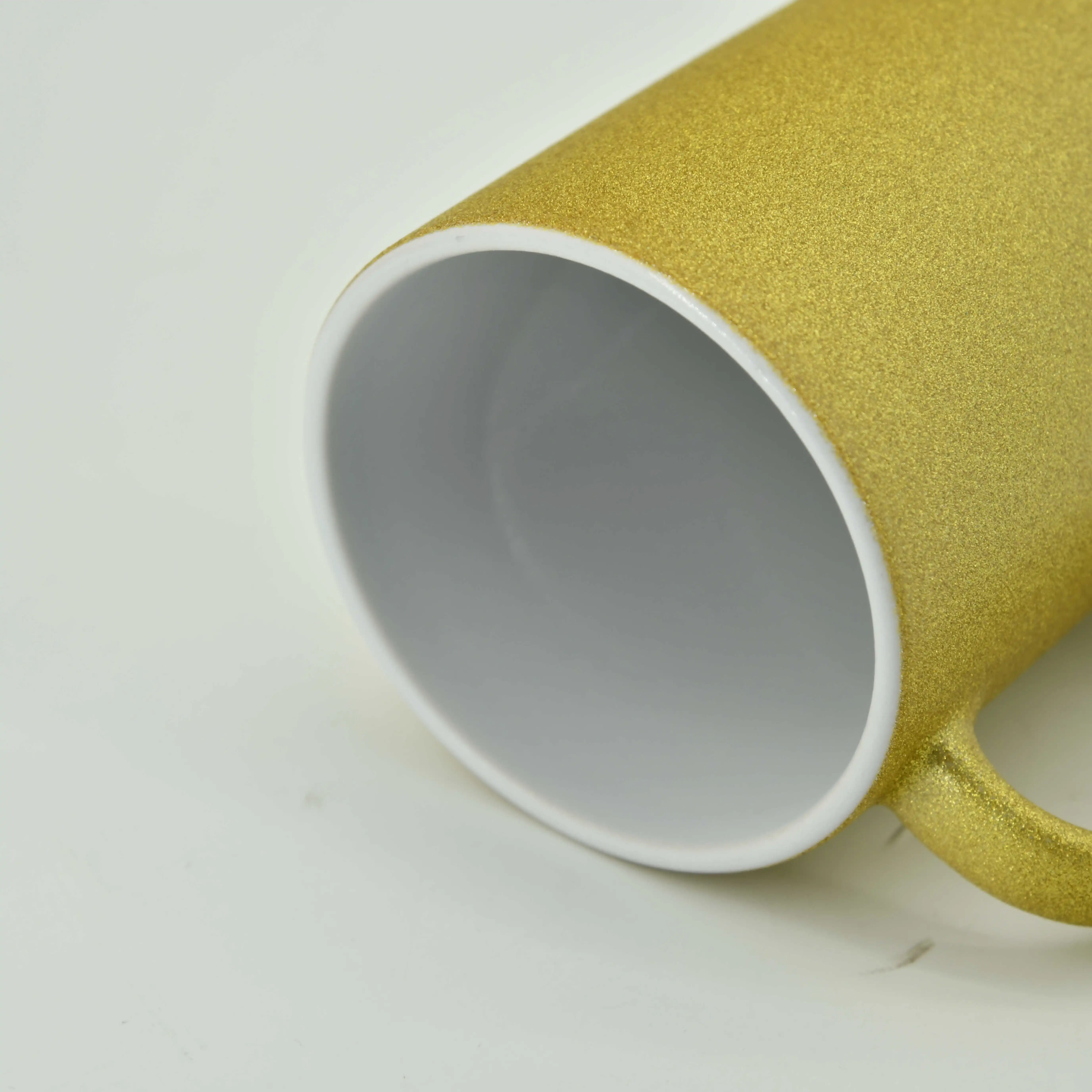 US warehouse Glitter ceramic coffee mugs colored 11oz ceramic mug coffee cup gift mug ceramic