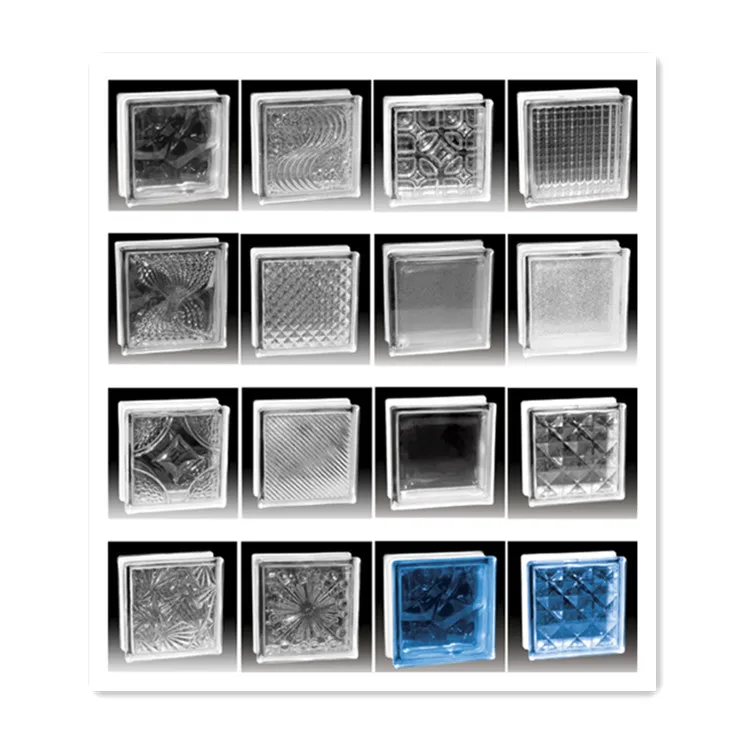 190*190*80 mm clear and color glass block