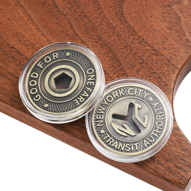 Fingertip spinner custom bronze metal gold ships chief challenge coin