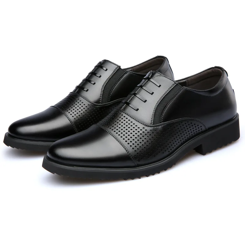 Elevator Men Shoes Black Color Casual Height Increasing Shoes Brand New Fashion Business Men Formal Shoes Tall Men Footwear
