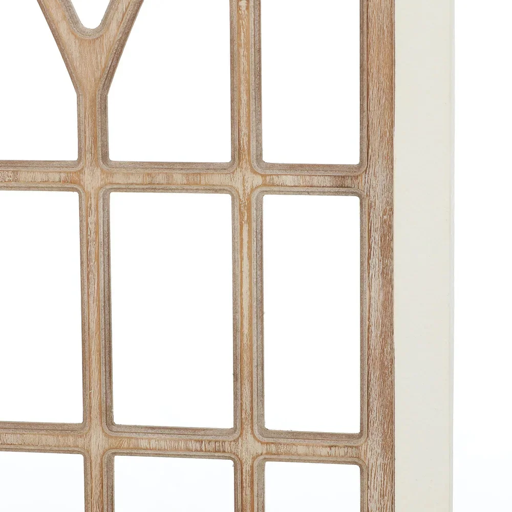 Farmhouse Home White Wooden Wall Window Arch Rustic Large Home Cathedral Arch Wall Decor