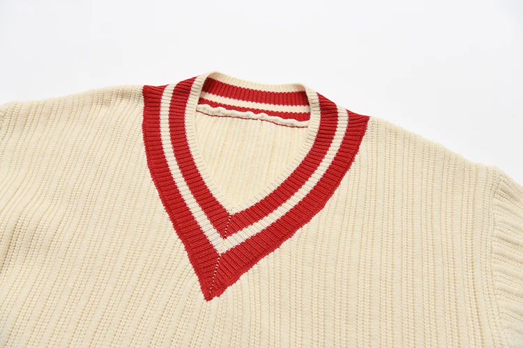 Korean Fashion Long Sleeve Pullover V-Neck Knitwear Garment Ropa Mujer Online Shopping Knit Sweaters Women Sweater