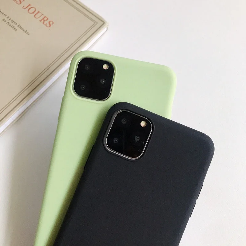 New Slim Matte Solid Color TPU Cell Phone Case for iPhone 11 5.8/6.1/6.5 inch, for iPhone 11 TPU Phone Cover