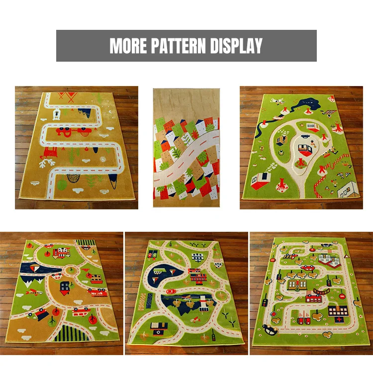 Wholesale Large City Traffic Park Children Playroom Rug Kids Room Game Floor Carpet