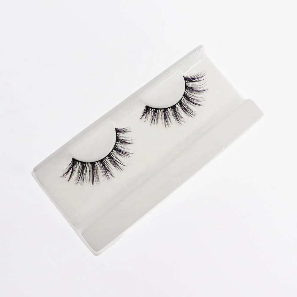 
New Styles Wholesale False Eyelash Own Brand Wispy Faux Mink Eyelashes Lash Vendor Purple Color Eyelash Personalized 