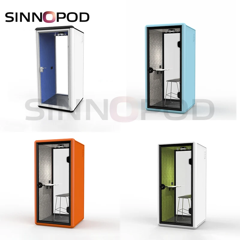 Aluminum Frame Single Office Moveable Meeting Professional Acoustic Phone Booth Office Soundproof Phone Booth Office Pods