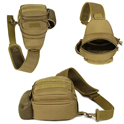 Custom Outdoor 900D Nylon Waterproof Durable Molle Tactical Chest Bag Sling Shoulder Bag