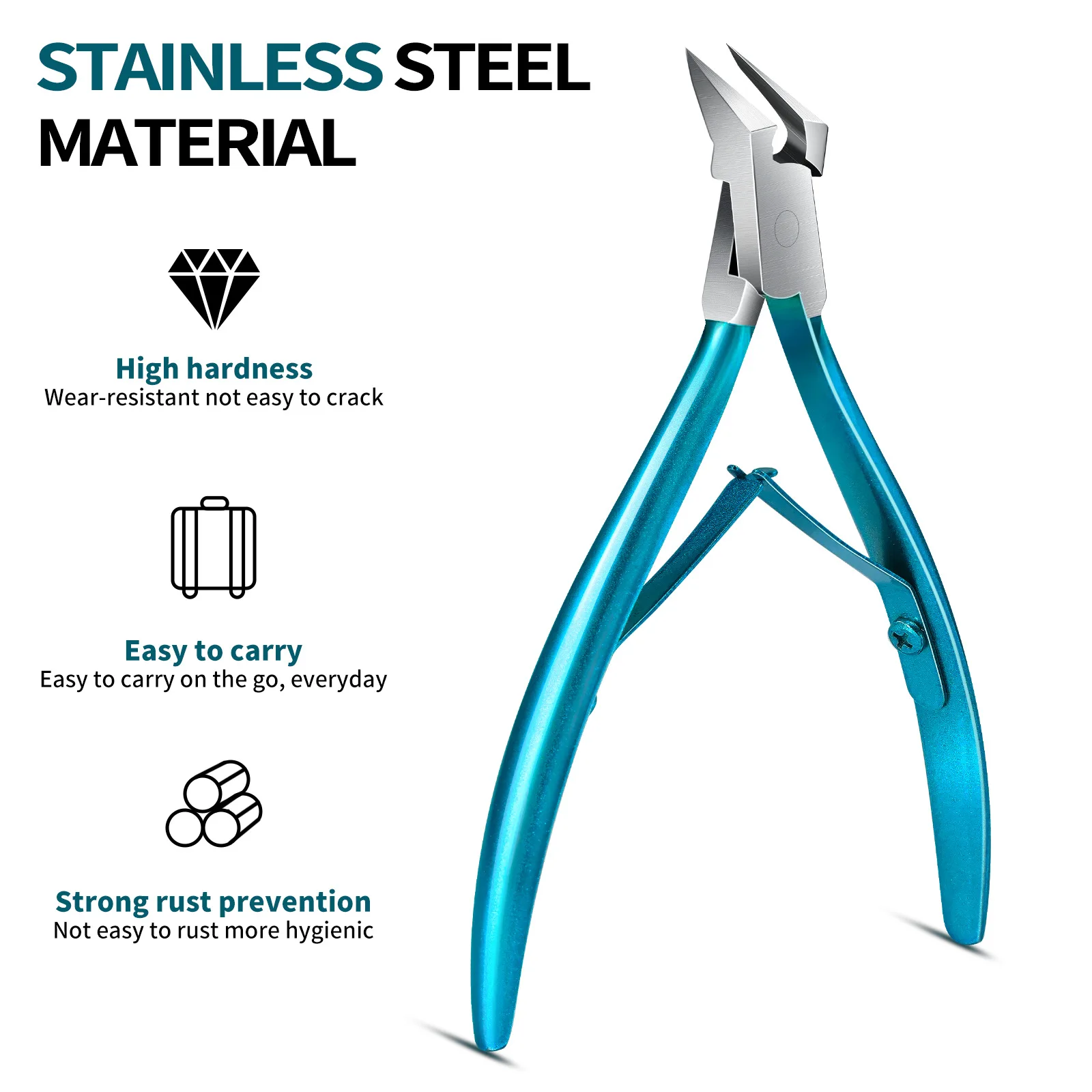 Misscheering 1pc Razor Sharp Cutting Nail Art Manicure Scissors Trimer Dead Skin Remover Pedicure Stainless Steel Cutters