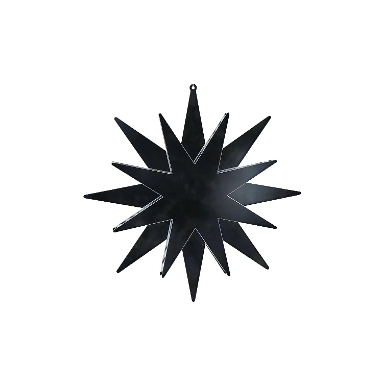 Funny Lighted Metal Acrylic Silver Snowflakes Ornaments For Gift Box Christmas Tree Decor