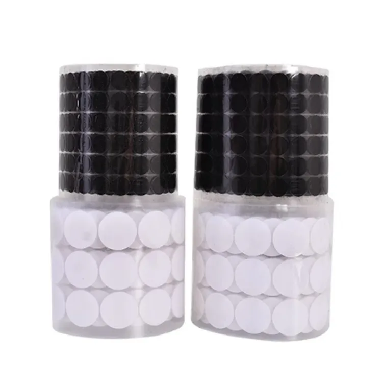 Dansky Manufacturer supply Custom Sticky back no sew 20mm  Hook and Loop dots glued coins rounds circles