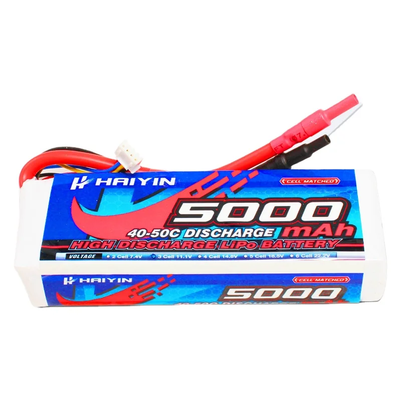 Rechargeable LiPo battery 4S 14.8 v 5000mAh 60C high C rate LiPo battery for FPV UAV helicopter