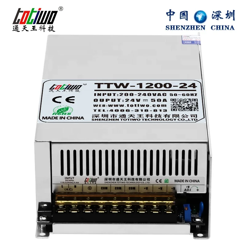 1200 Watt 12V 24V 48V 60V 100V 400V Switching LED Power Supply